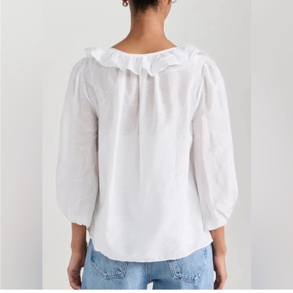 ✨ AYR “The Frill Seeker” Blouse – Romantic Blouse – Cotton Silk – Sz Large - Picture 7 of 13